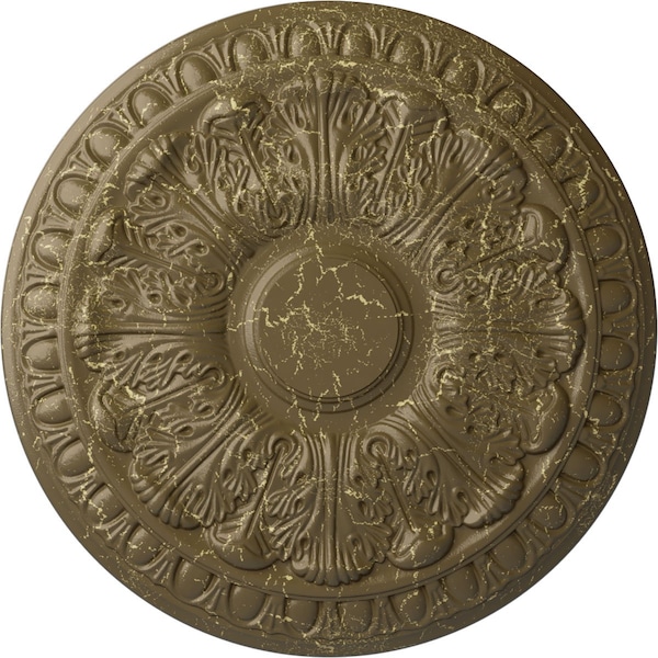 Ekena Millwork Colton Ceiling Medallion (Fits Canopies up to 4 3/4"), 15 3/4"OD x 1 1/2"P, Mississippi Mud Crackle CM15CNMMC - main